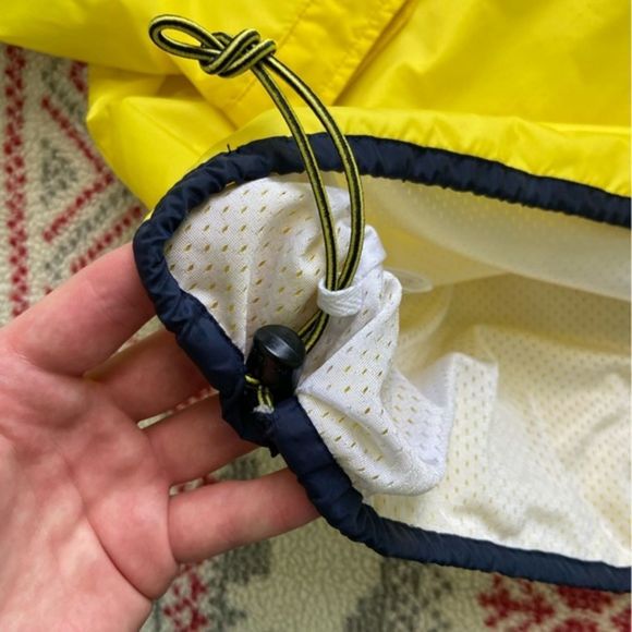 Vintage 90s Nike Yellow Spellout Hooded Pullover‎ Half Zip Windbreaker Size M - Picture 8 of 9